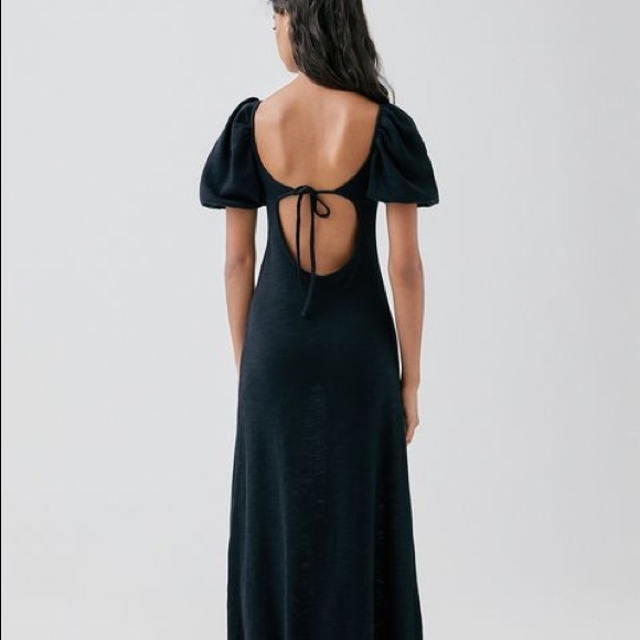 Pull And Bear Knit Maxi Dress Open Back 